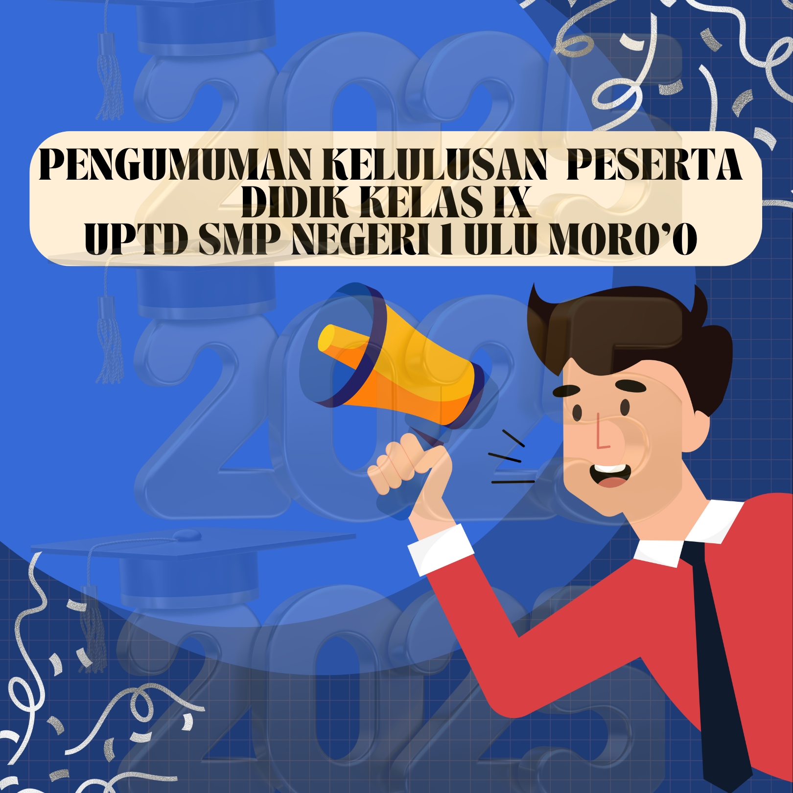 Pengumuman Kelulusan Peserta Didik Kelas IX UPTD SMP Negeri 1 Ulu Moro'o Tahun Pelajaran 2024/2025