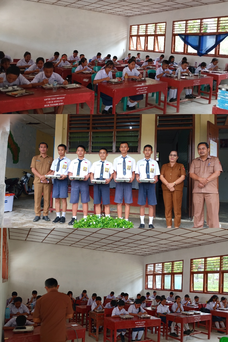 UPTD SMP Negeri 1 Ulu Moro'o Terima MBG